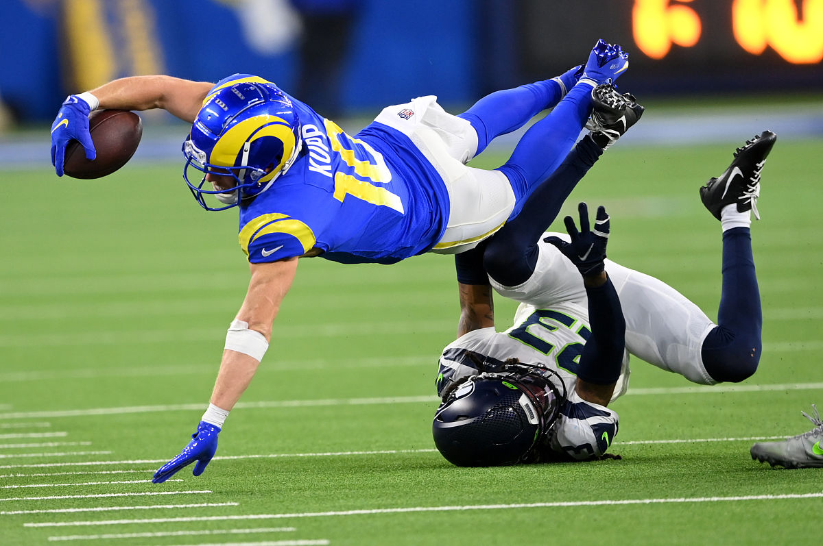 inglewood, california - december 21: cooper kupp #10 of the los 