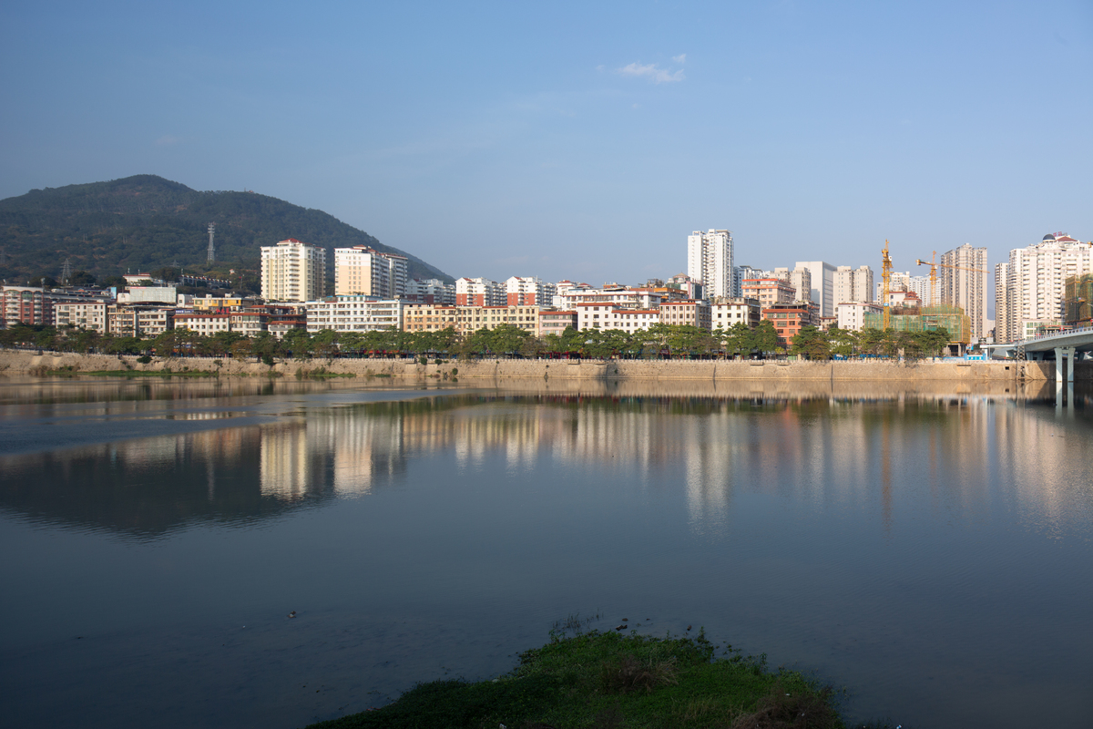 2018年2月19日,福建安溪,县城街道景观.