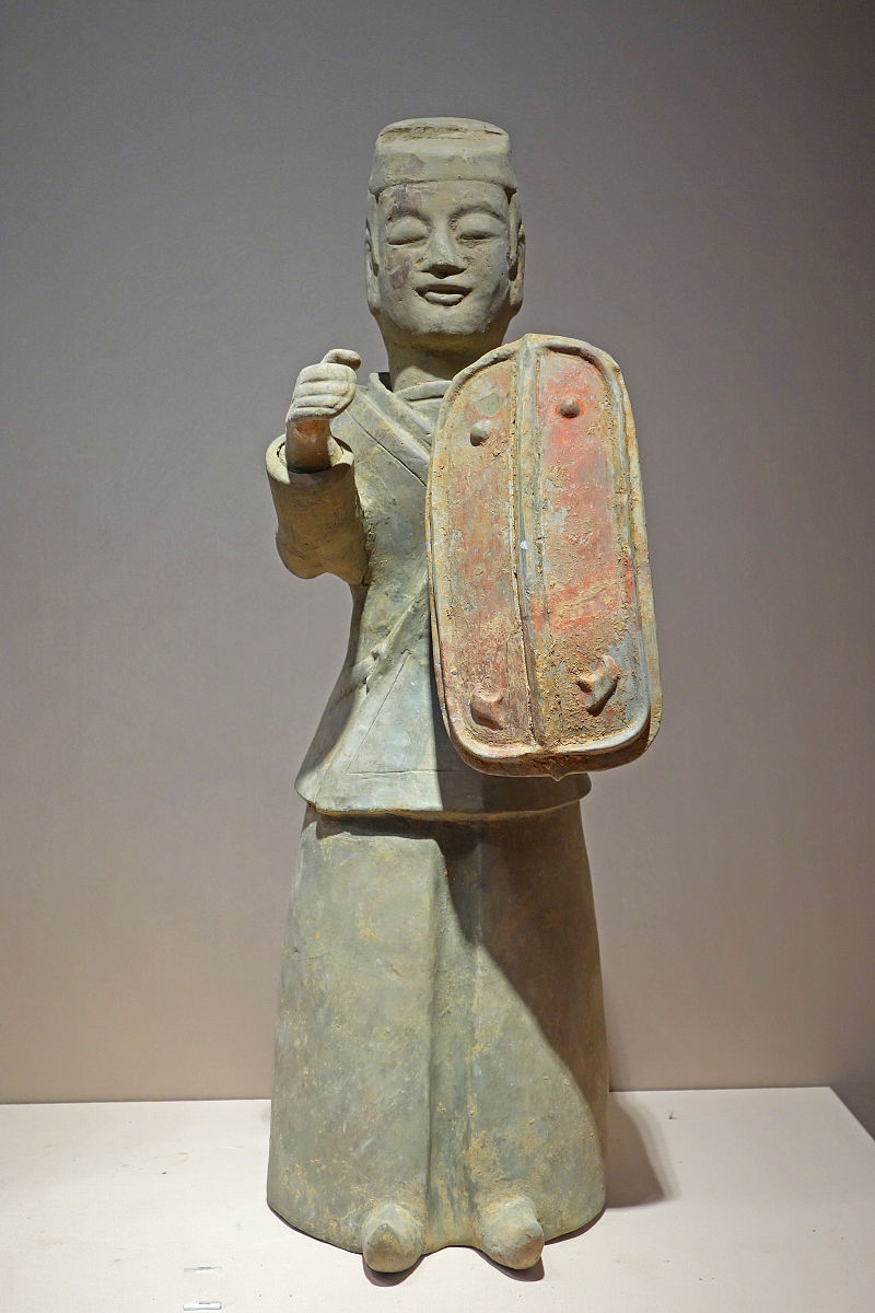 2019年05月27日,持盾武士陶俑,南朝,南京富贵山出土,江苏南京博物院古
