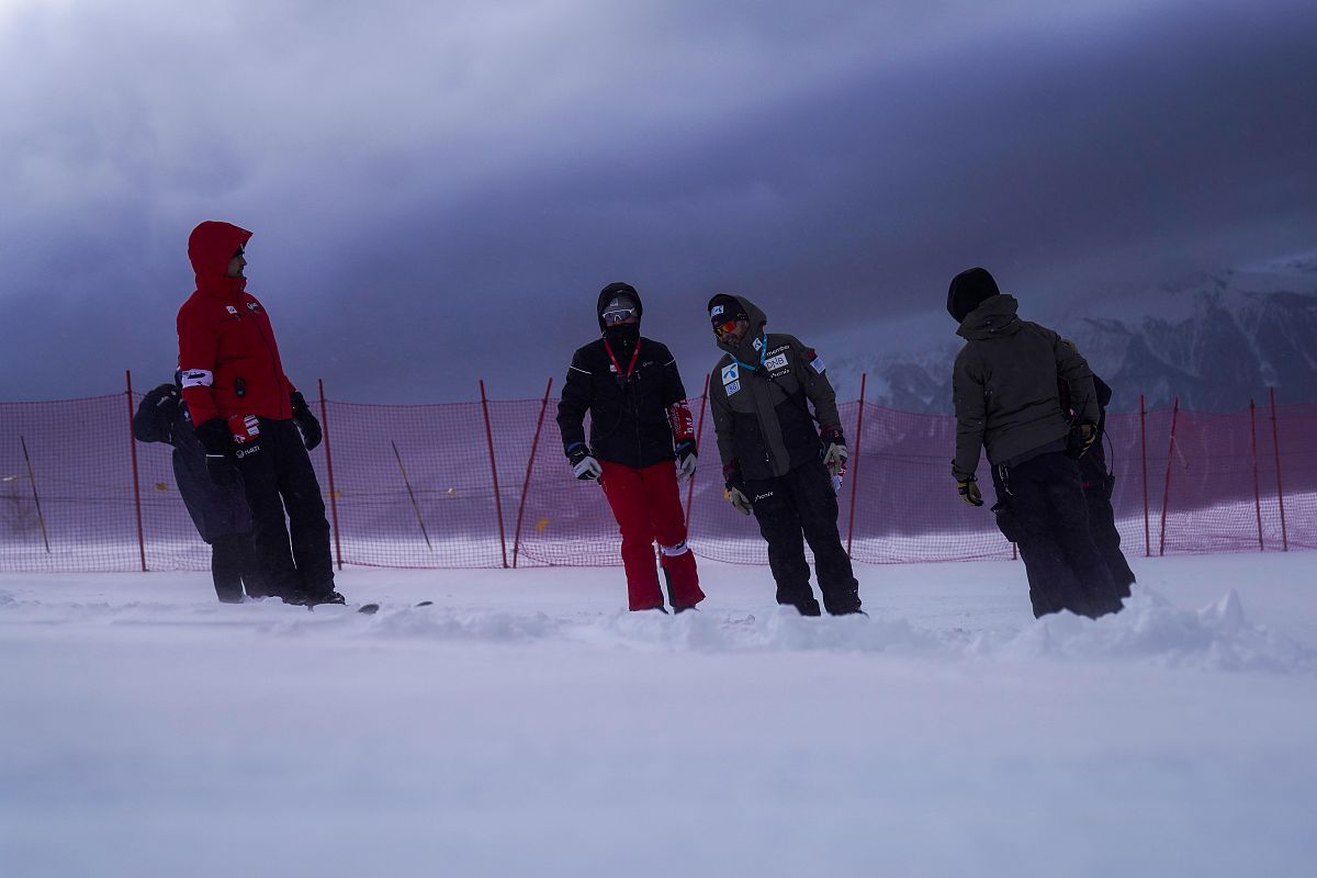 2022年2月25日,瑞士,2022高山滑雪速降世界杯蒙塔纳站2月25日,选手训