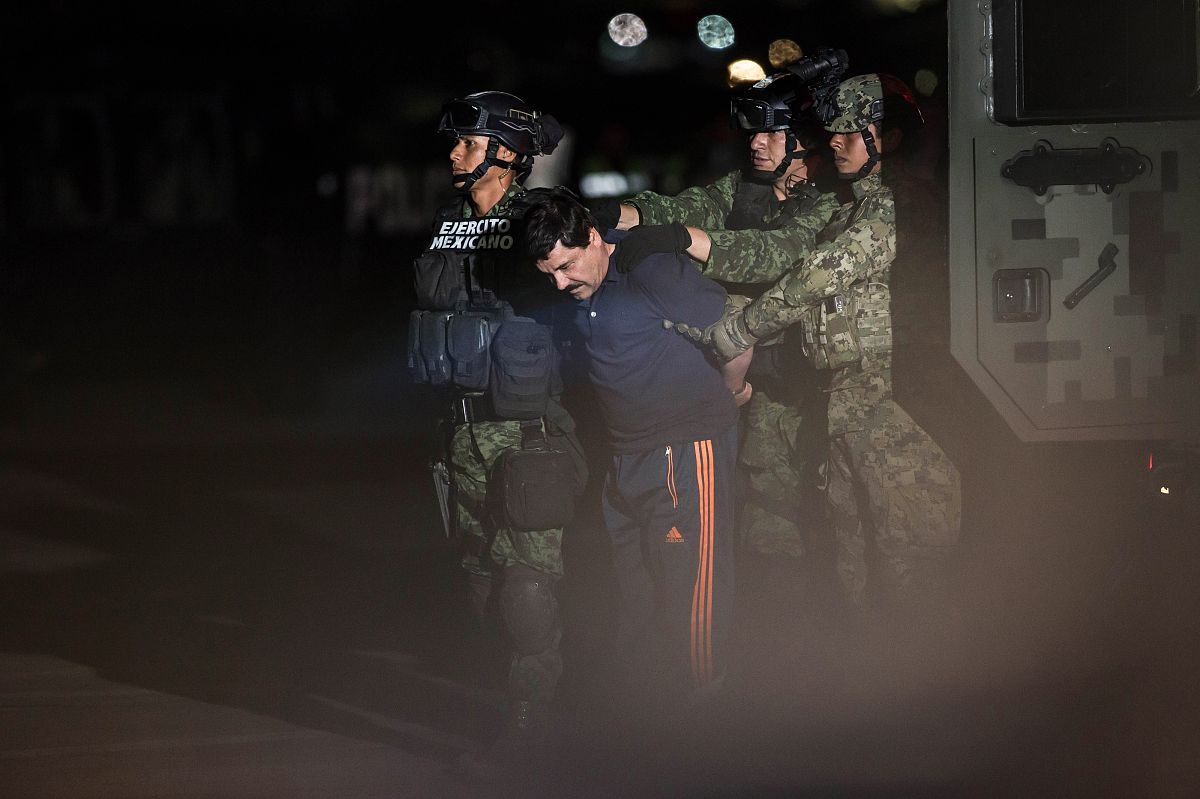当地时间2016年1月8日,墨西哥墨西哥城,大毒枭古斯曼再次被逮捕.mexic