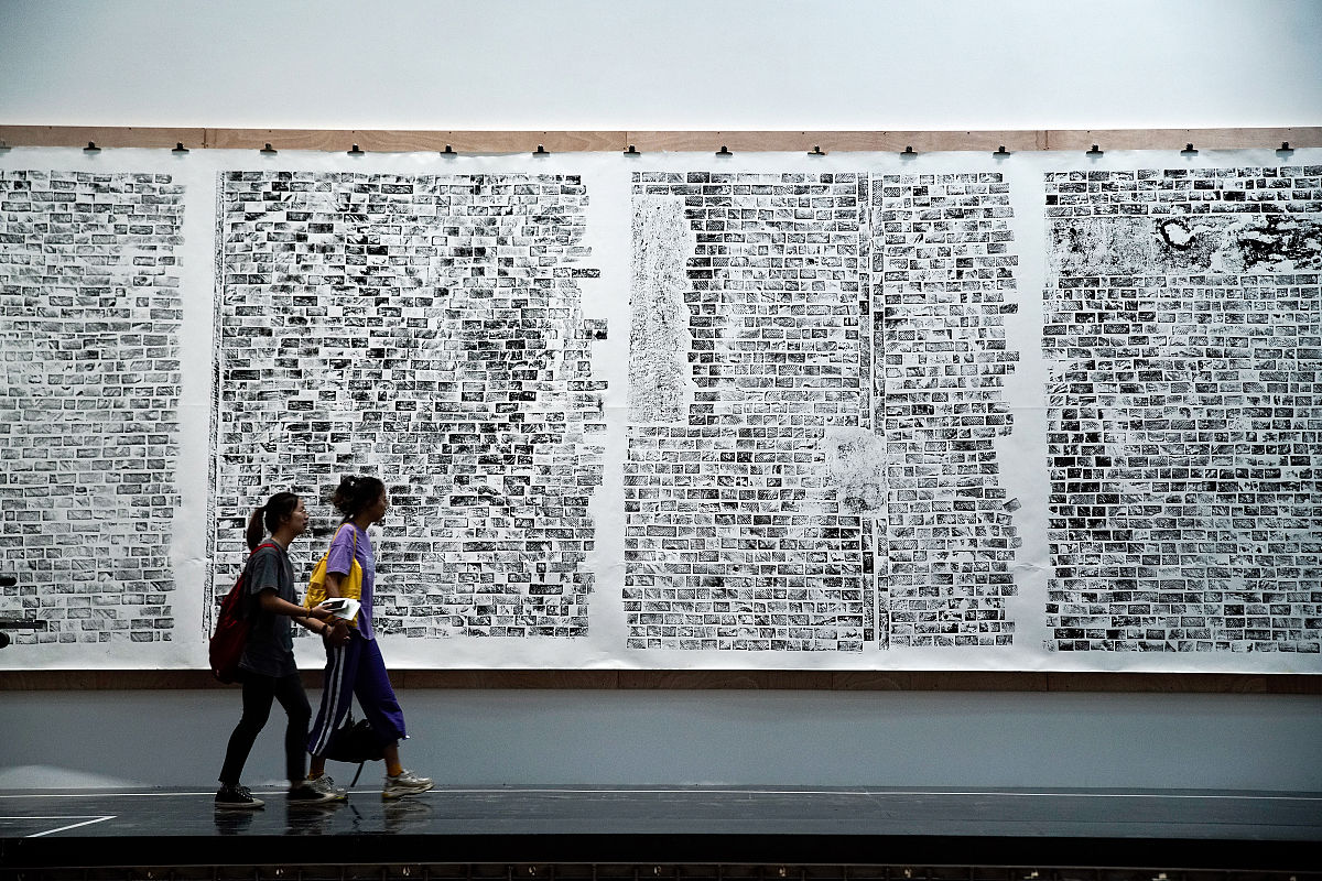 2018年7月21日,北京,艺术家徐冰个展"徐冰:思想与方法"在尤伦斯当代艺