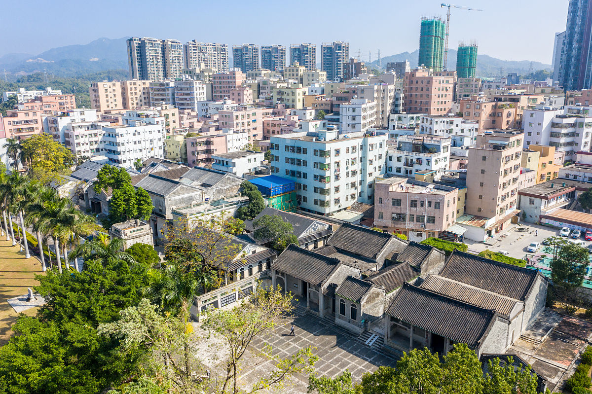 2020年12月5日,广东省珠海市,航拍梅溪牌坊旅游区.