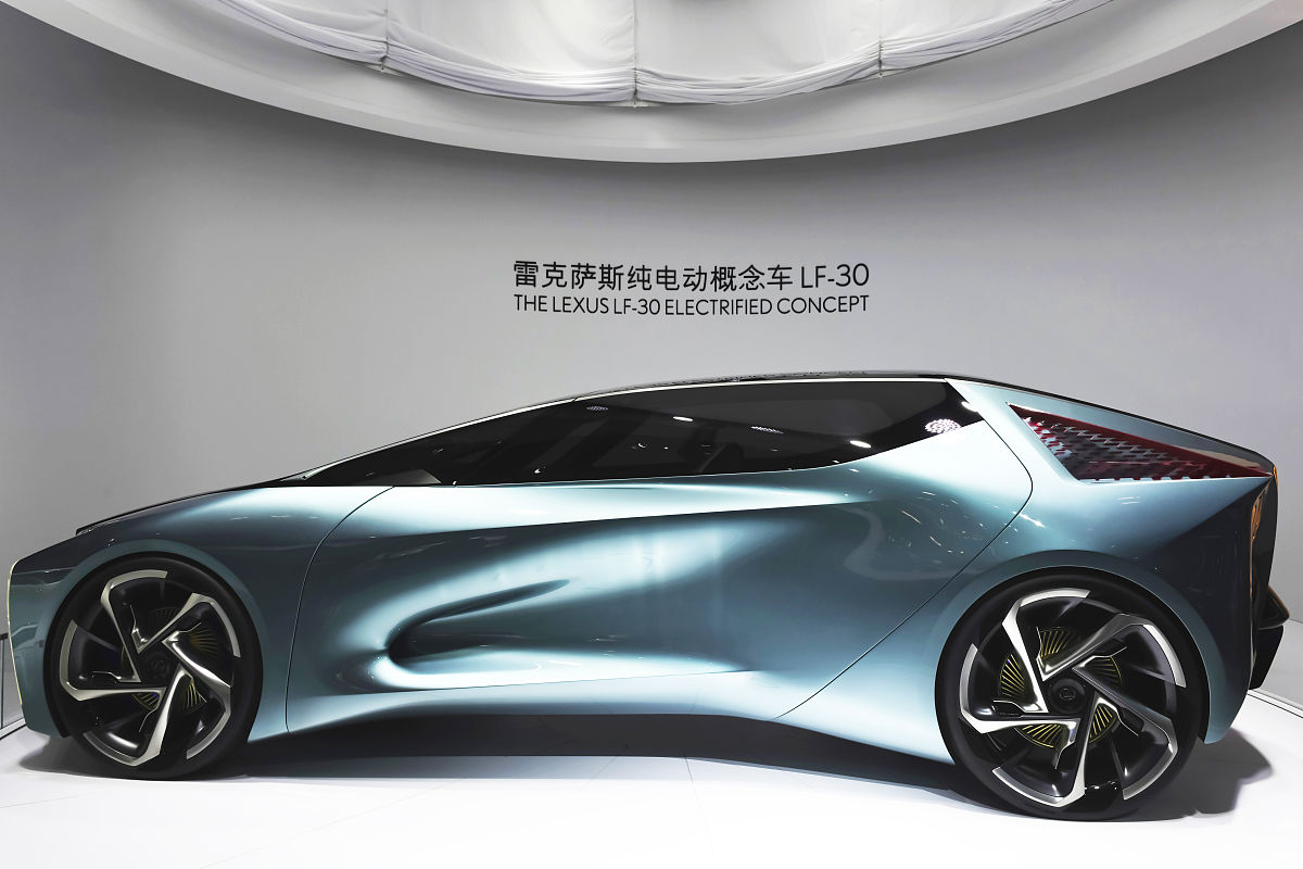 2020年10月2日,北京车展,国际展览中心,雷克萨斯展示纯电动概念汽车.