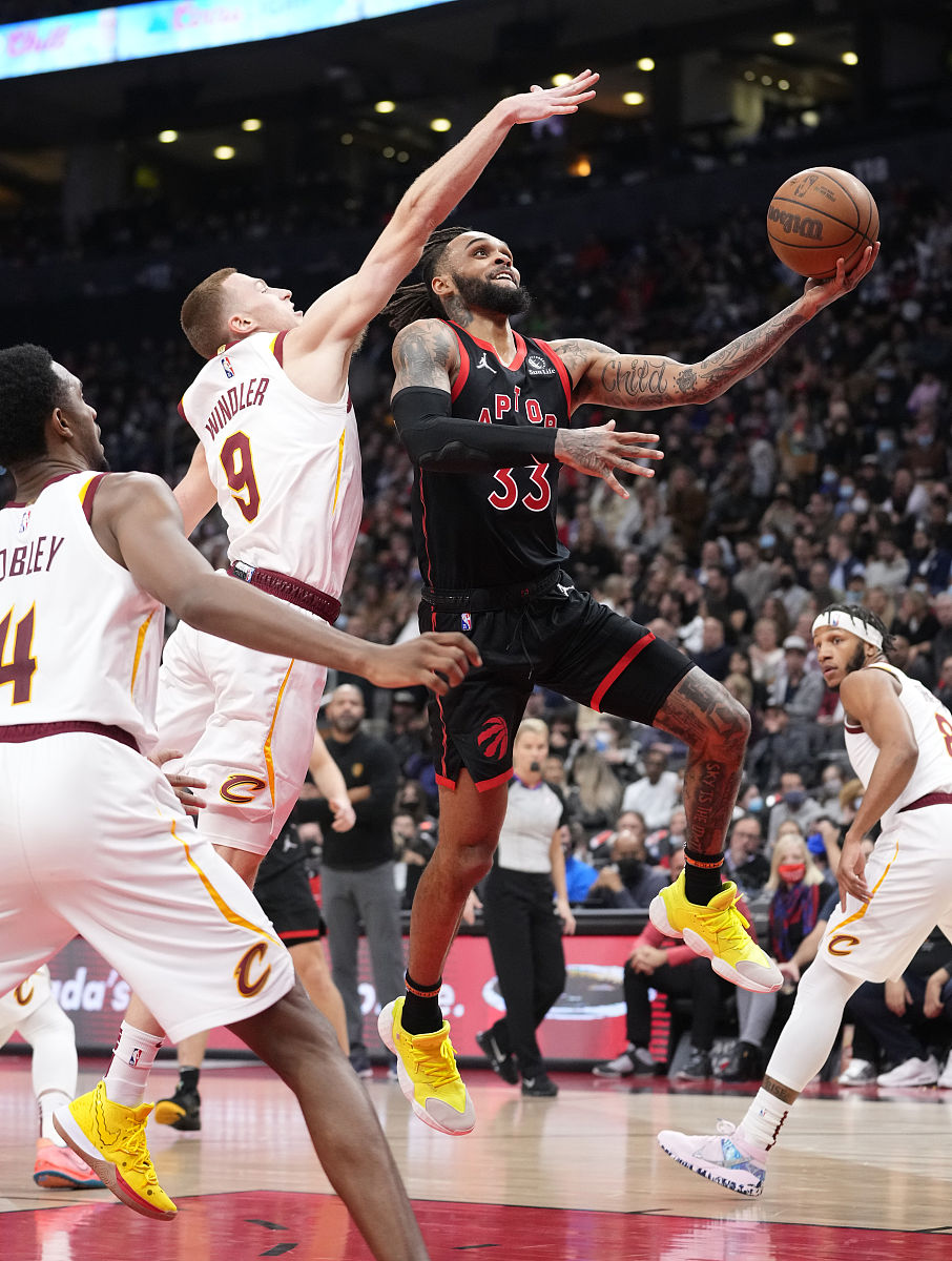 2021年11月5日,美国,21/22nba常规赛,克利夫兰骑士vs多伦多猛龙.toron