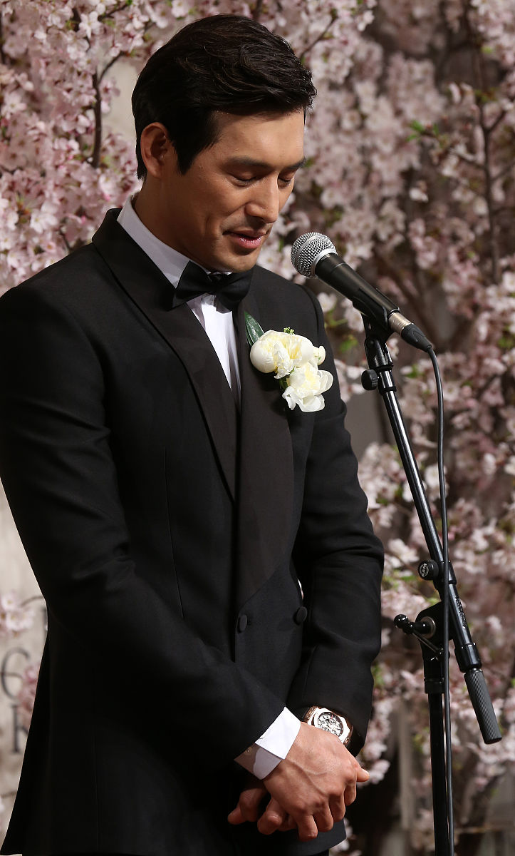 2014年4月12日,韩国首尔,韩国男星吴智昊在首尔新罗酒店举办婚礼. 吴