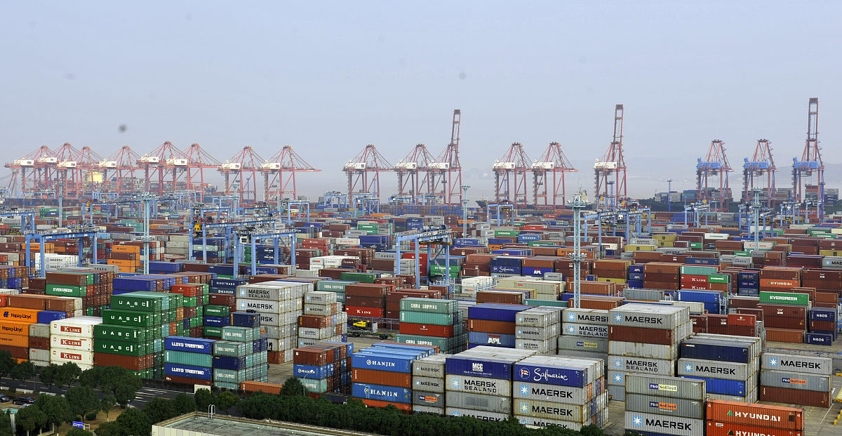 宁波港为什么有大量集装箱堆积