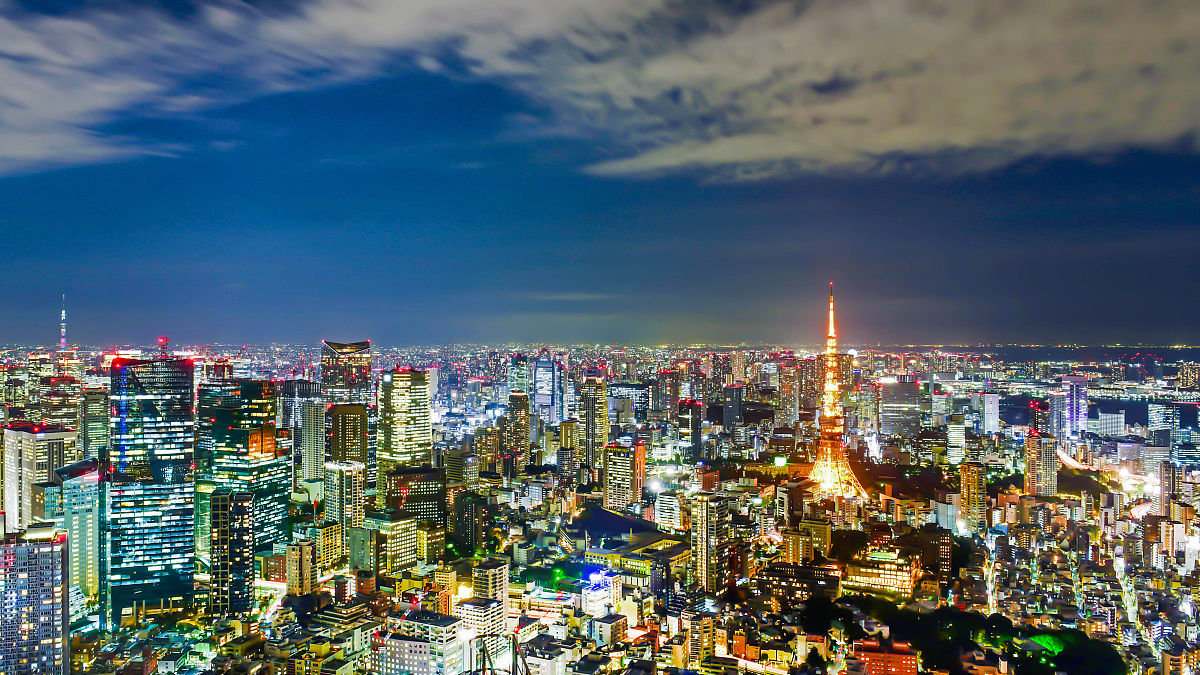 当地时间2018年10月18日,日本东京,东京夜景.东京是位于日本关东平原