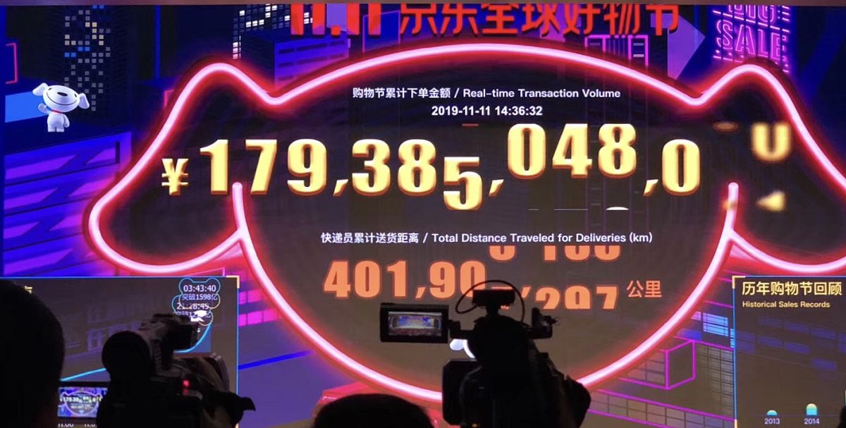 2019年11月11日,北京,"11.11京东全球好物节"媒体开放日活动现场.
