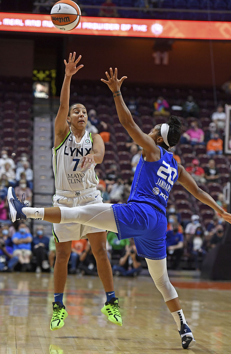 2021年8月19日,美国,2021wnba常规赛,明尼苏达天猫71-82康涅狄格太阳.