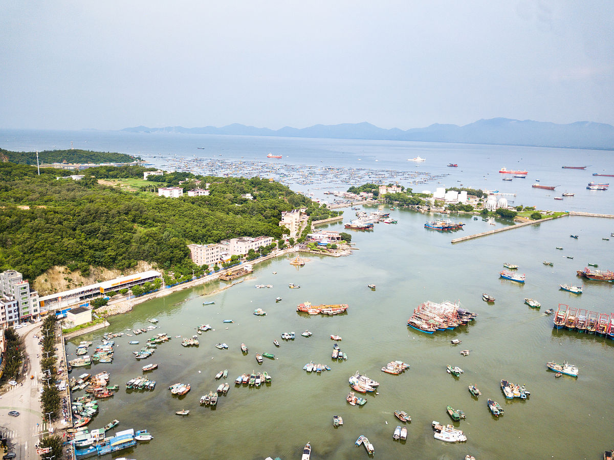 2018年8月22日,航拍广东阳江海陵岛渔港.