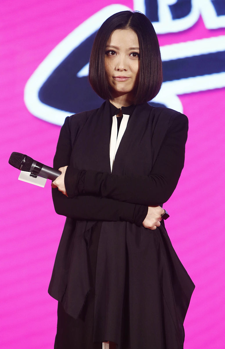 2014年1月15日,北京,姚贝娜出席电影《前任攻略》主题曲mv发布会.姚贝