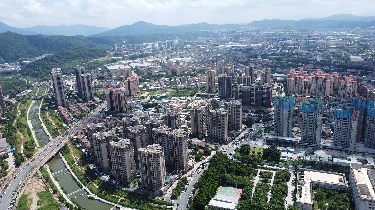 2021年9月19日,广东省东莞市清溪镇,清溪水河涌.