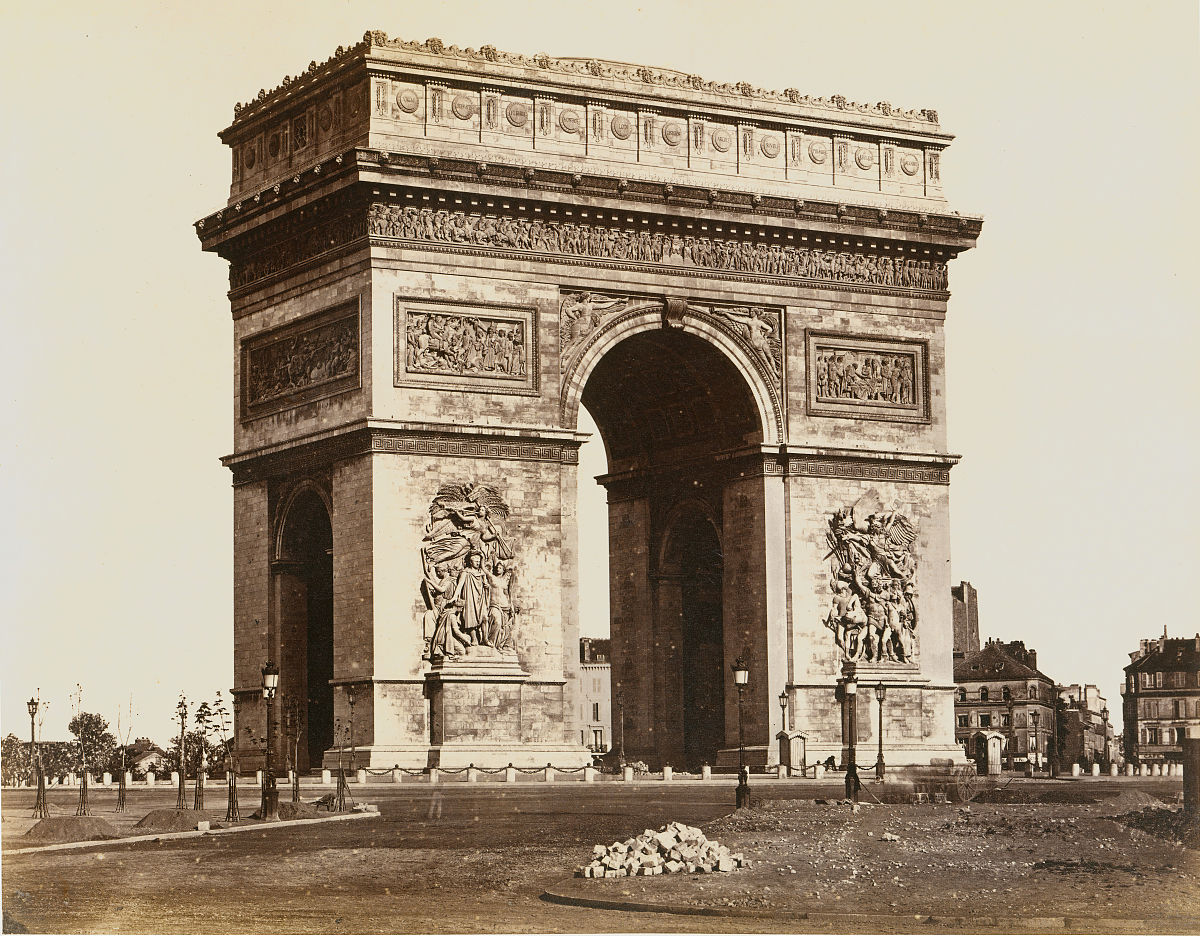 1860年代,法国巴黎凯旋门.arc de triomphe de l'toile, 1860s. artis