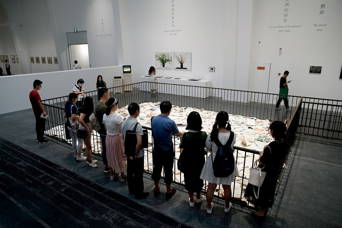 2018年7月21日,北京,艺术家徐冰个展"徐冰:思想与方法"在尤伦斯当代艺