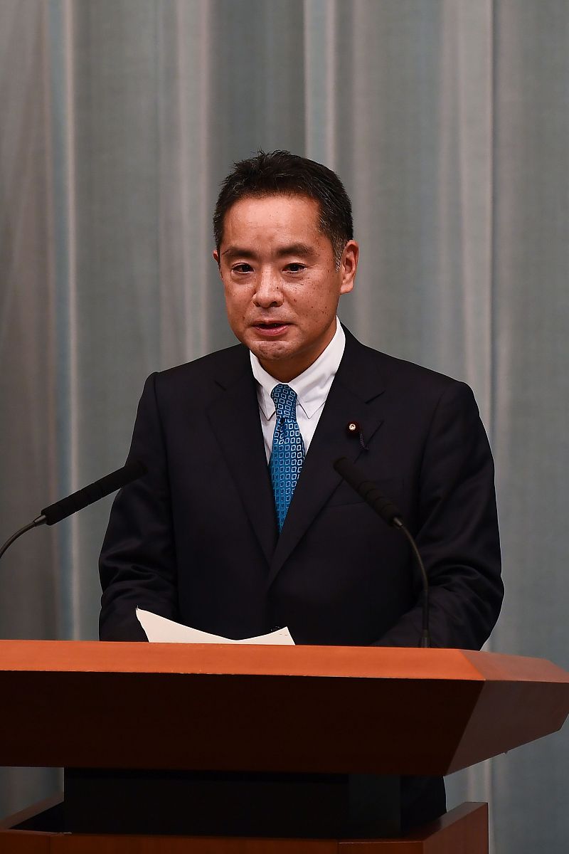 当地时间2020年9月16日,日本东京,菅义伟新内阁亮相后,世博担当相井上