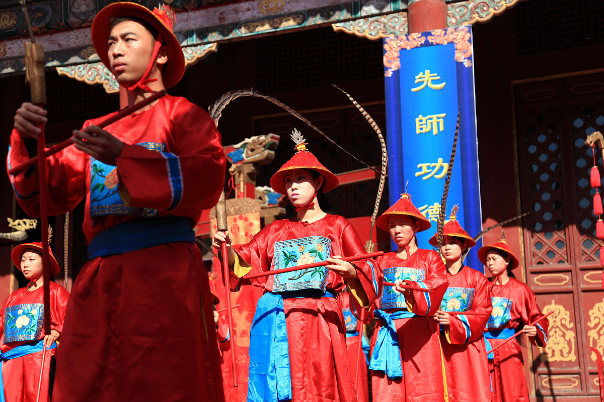 2014年9月28日,吉林省吉林市,吉林文庙祭孔祀典现场.