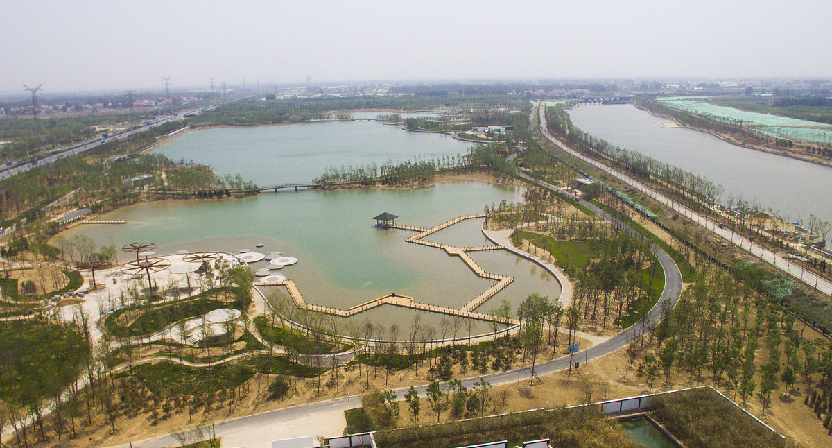 2018年5月4日,郑州,已经建成并开放的起步园区.
