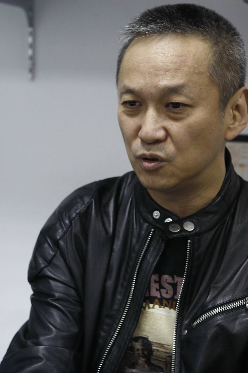 2010年4月16日,香港,《十月围城》导演陈德森在香港金像奖开奖之前受