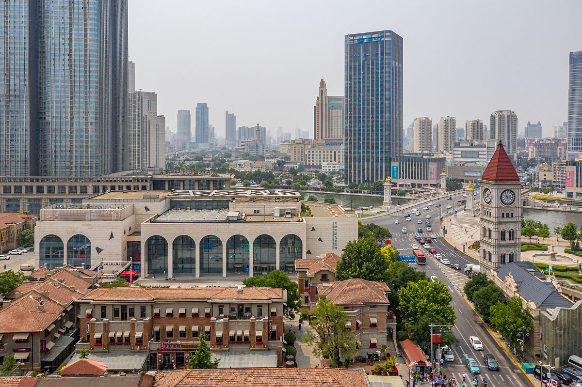 2021年6月13日,天津意大利风情街的欧式建筑.