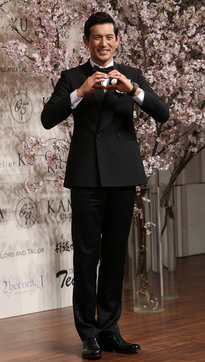2014年4月12日,韩国首尔,韩国男星吴智昊在首尔新罗酒店举办婚礼. 吴
