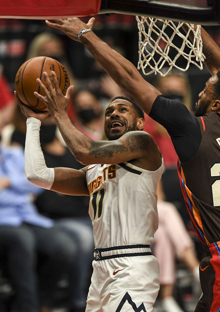 2021年6月3日,美国,20/21nba季后赛首轮g6,丹佛掘金vs波特兰开拓者.po
