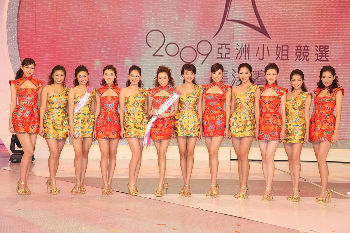 2009年10月24日,香港,2009亚洲小姐竞选准决赛在亚视录像厂举行.+++_+