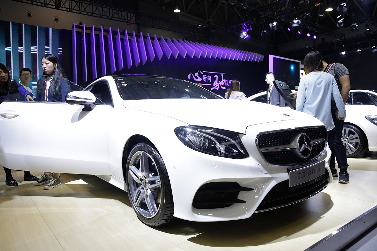 2018年10月2日,2018年西安十一车展,奔驰 e-class coupe.