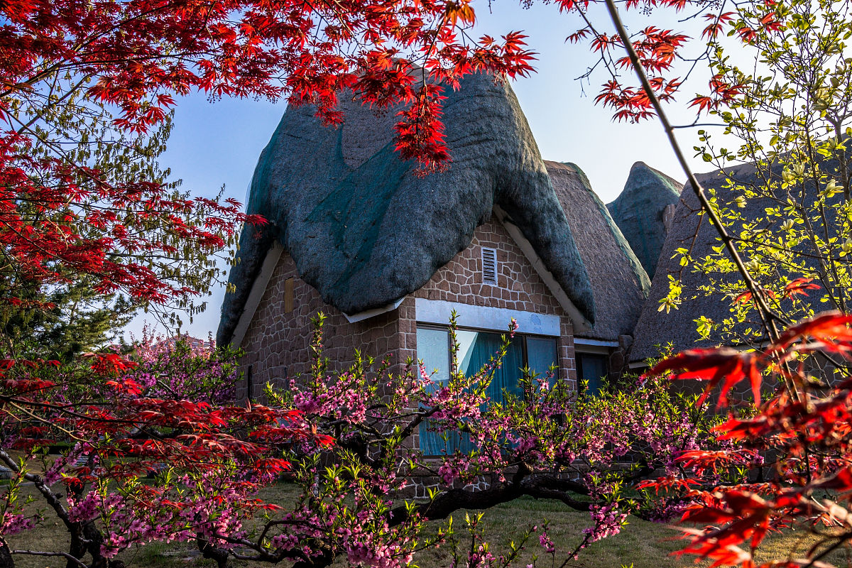 2015年4月30日,山东威海,荣成海草房.