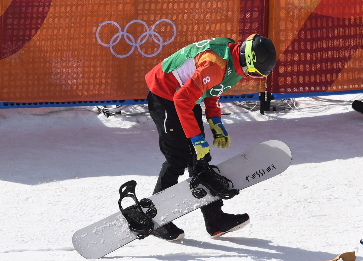 2018年2月15日,韩国,2018平昌冬奥会2月15日单板滑雪赛况.canada's ke