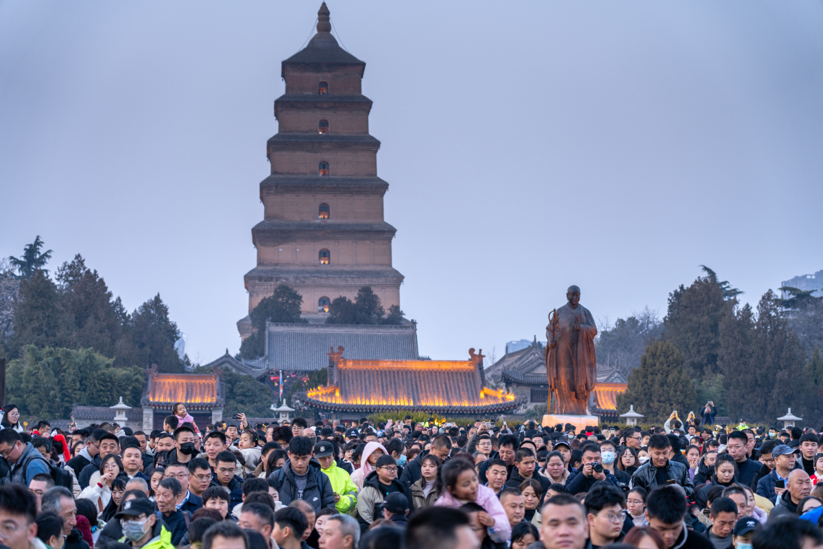 重阳节登大雁塔图片
