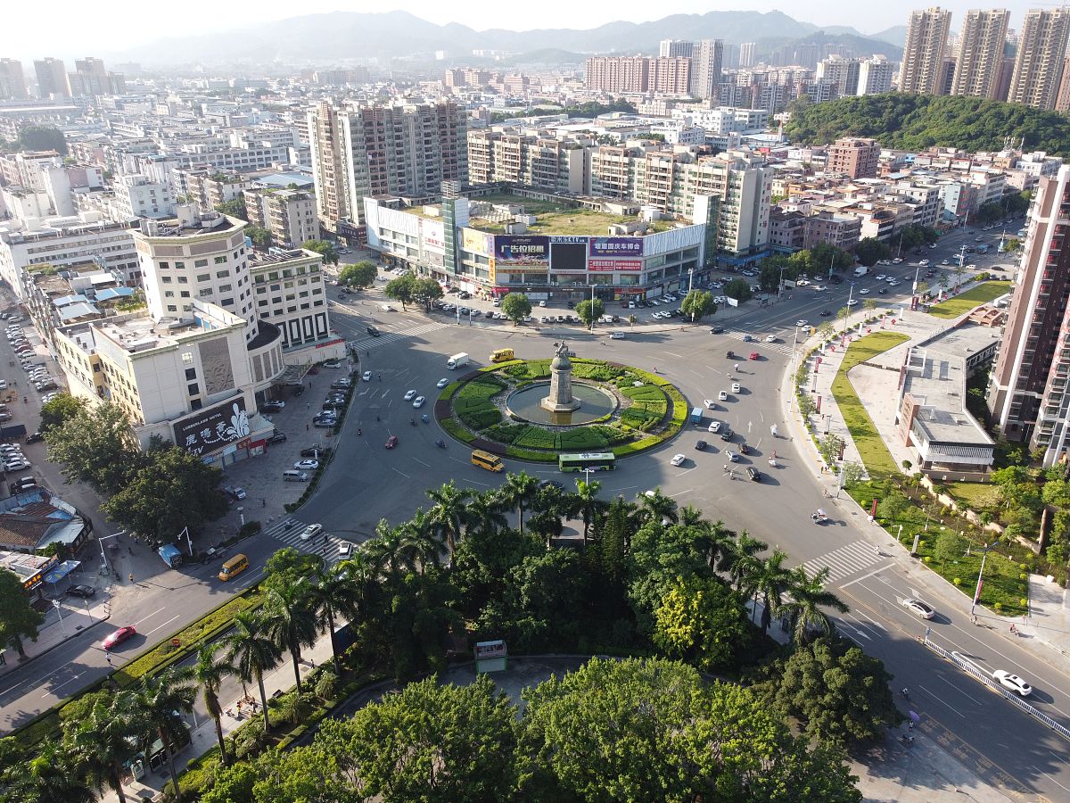 2020年9月25日,广东省东莞市,航拍清溪镇.