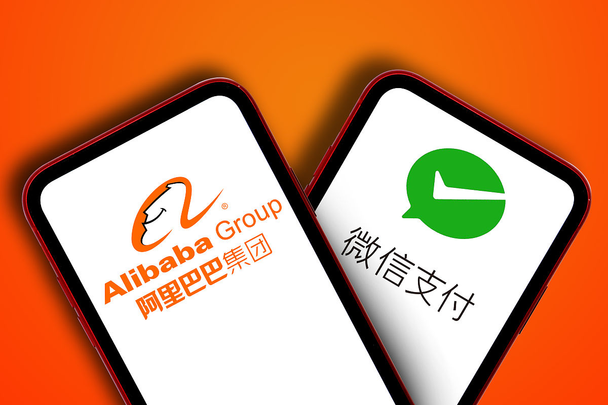 商业配图:阿里巴巴和微信支付