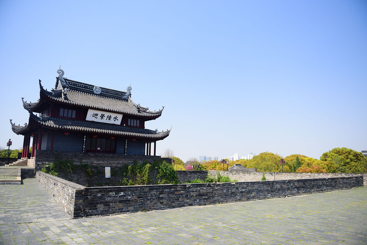 2020年3月20日,苏州,盘门景区春色迷人.