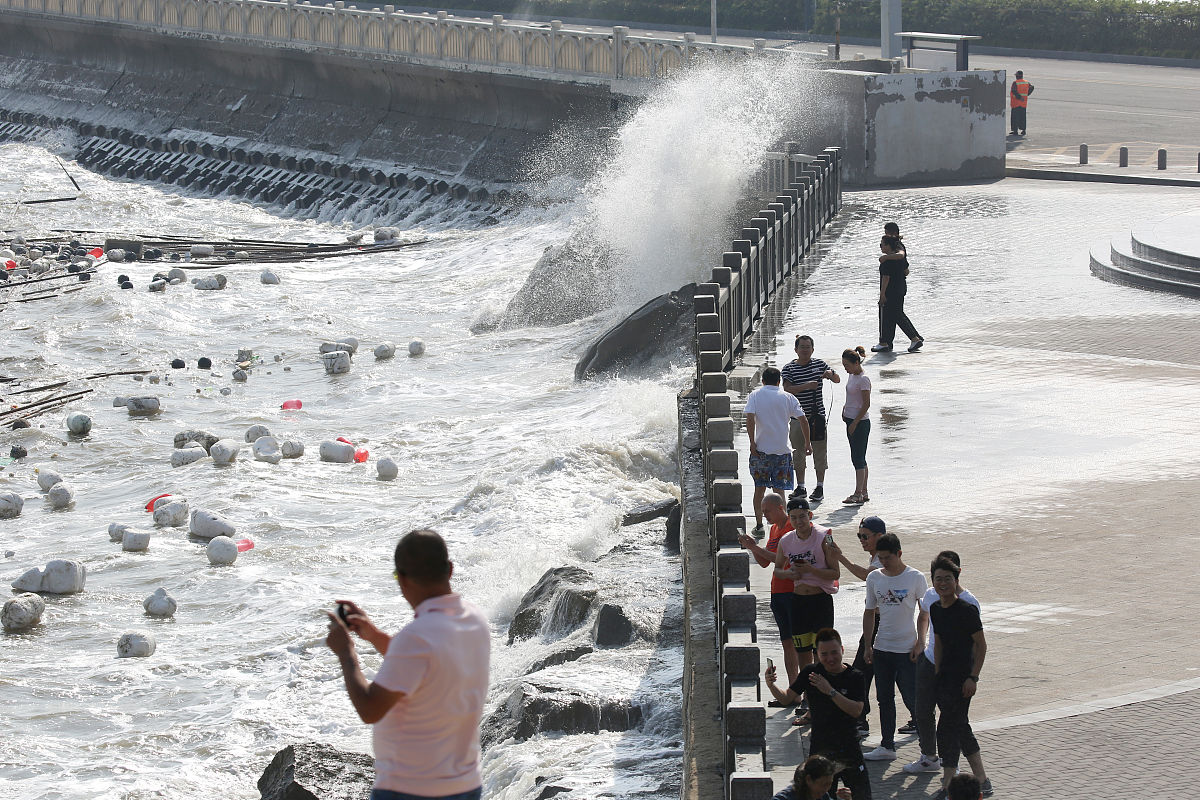 20条回复：实地探访网传潮水卷人江堤：防护严密但仍有人下堤