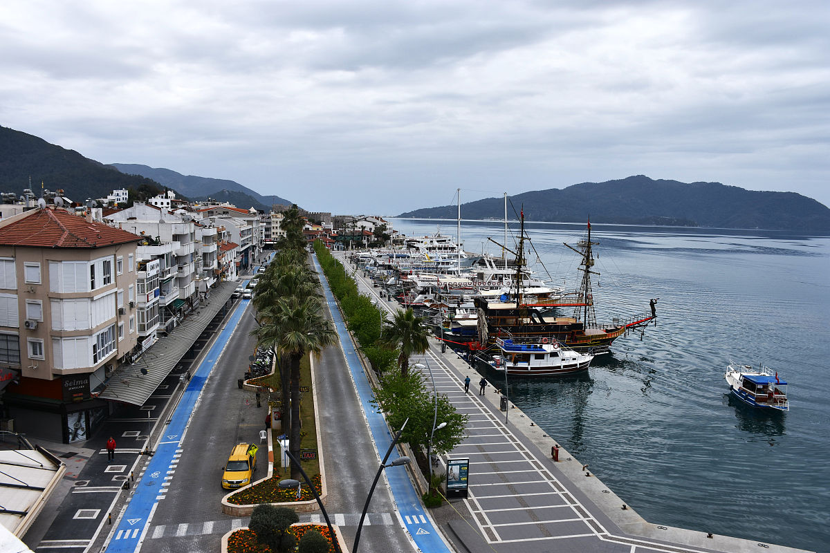 当地时间2020年3月31日,实拍土耳其城市风光.mugla, turkey - march 3