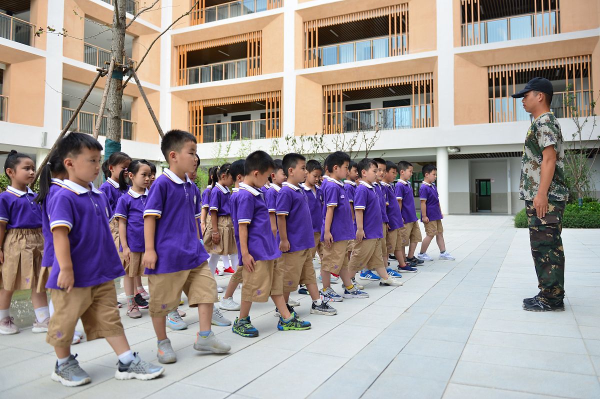 2020年9月4日,在安徽省合肥市淮河路第三小学教育集团映月校区,一年级