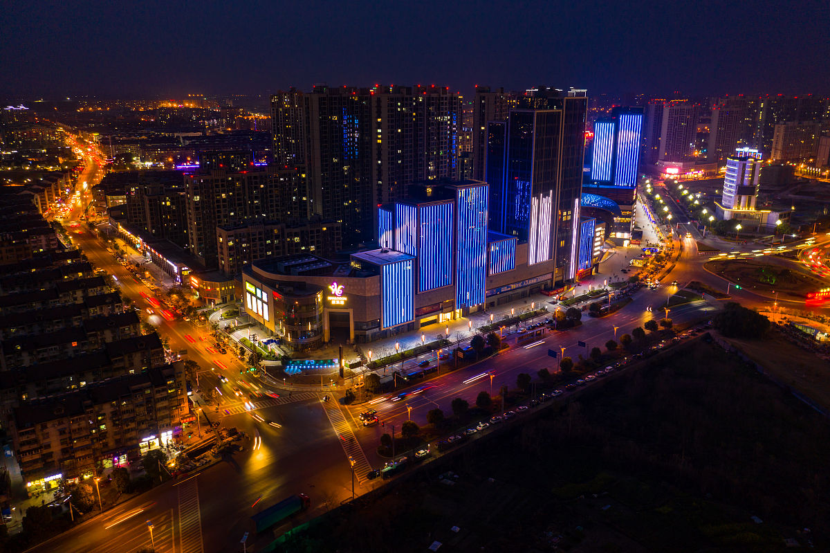 2019年3月14日,南京市六合区城市夜景.