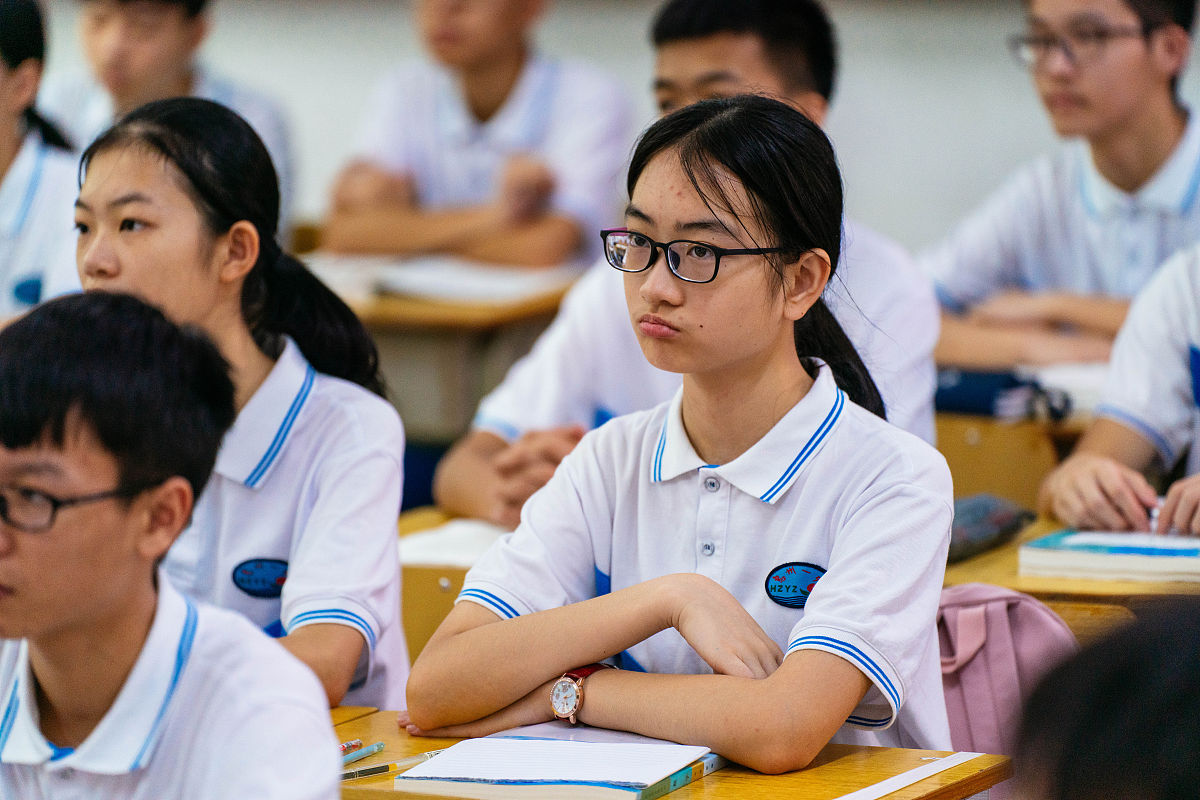 2020年9月1日,广东惠州一中开学,重返校园的学生.