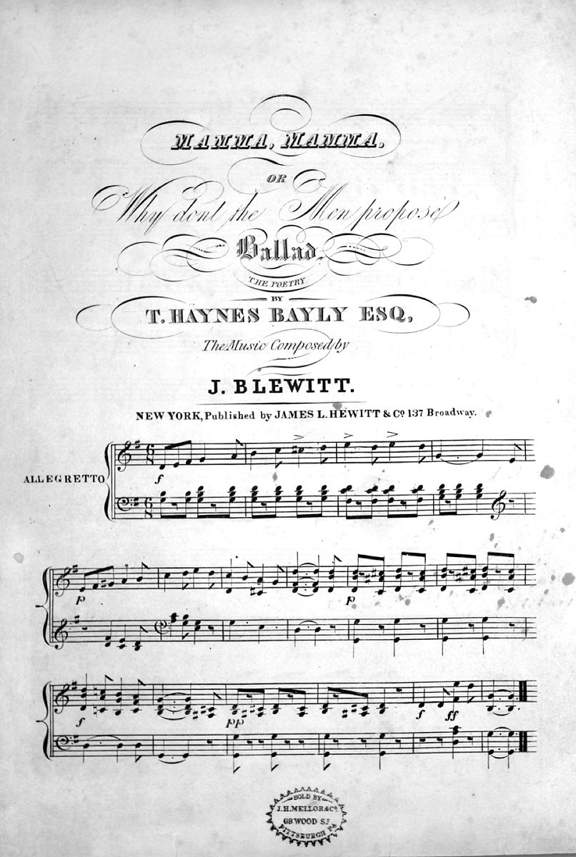 sheet music cover image of the song 'mamma, ma
