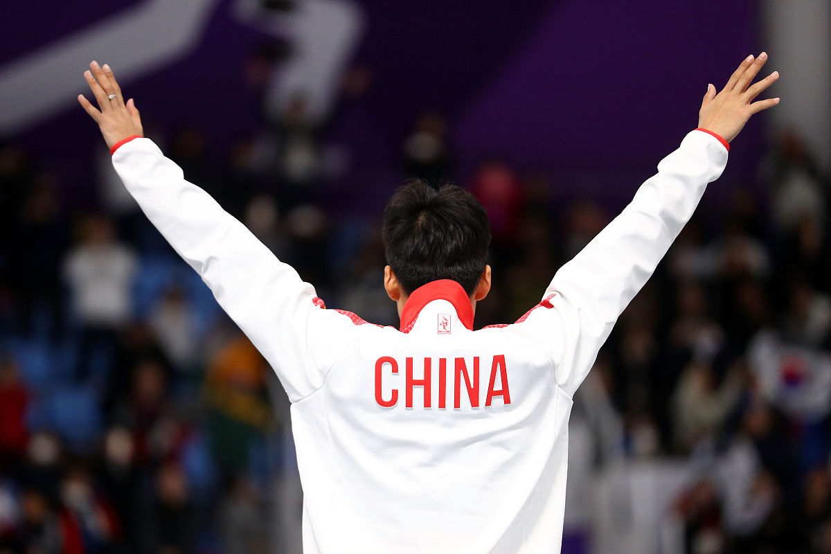 2018年2月19日,韩国,2018平昌冬奥会速度滑冰男子500米决赛,中国选手
