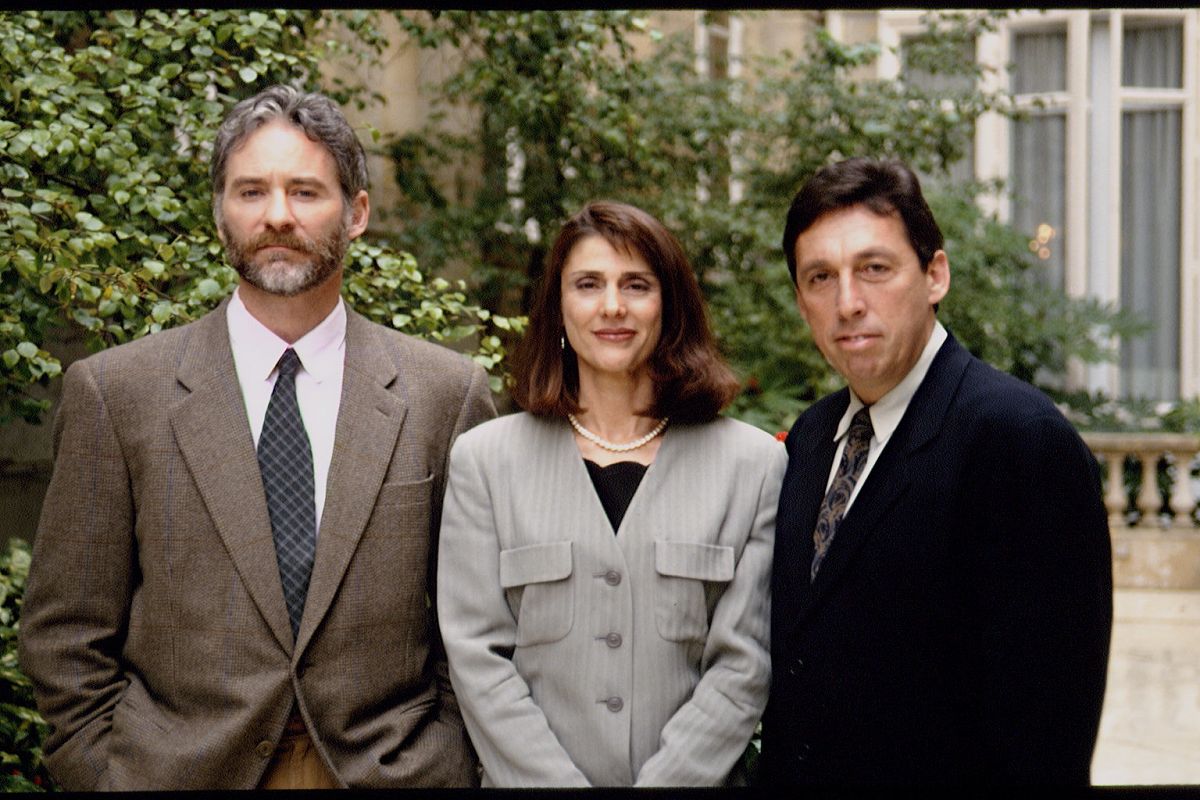 the actor kevin kline with the director ivan reitman (photo by p