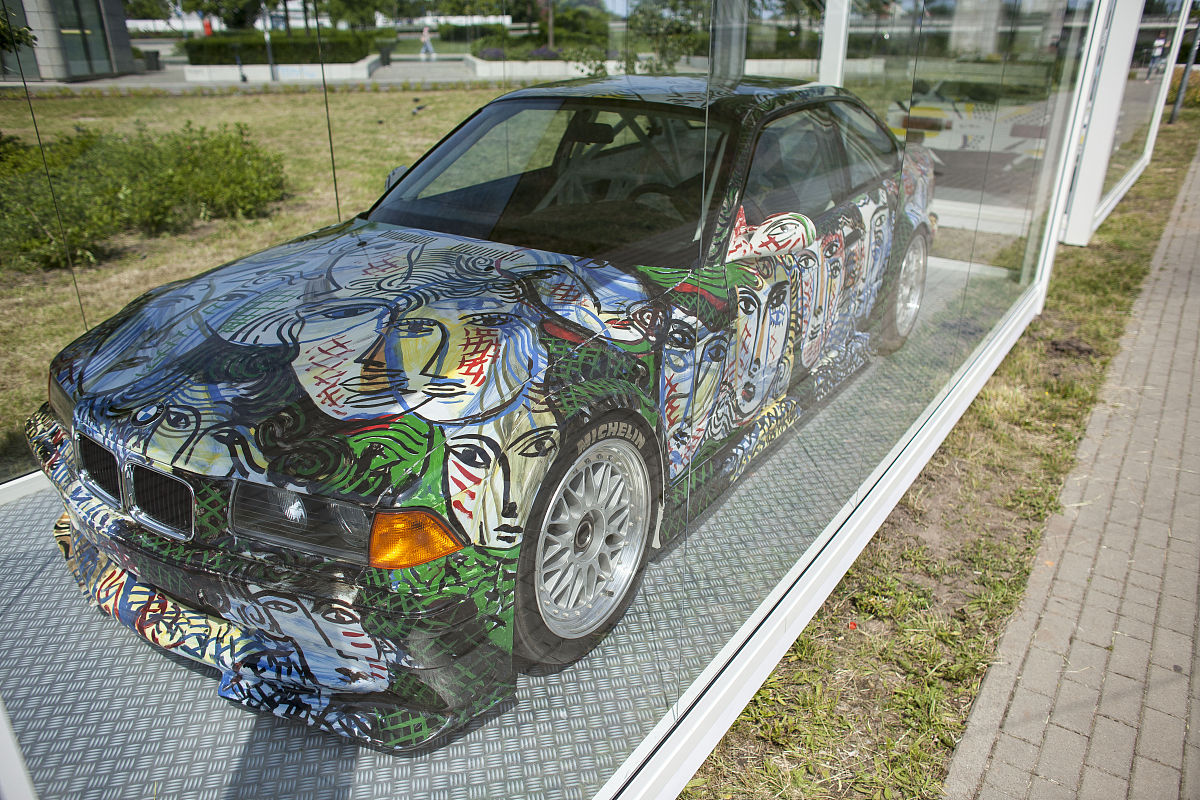 当地时间2021年6月16日,波兰华沙,当地举行宝马艺术汽车展.bmw painte