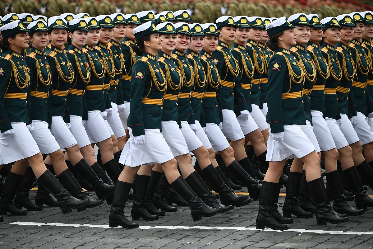 当地时间2021年5月9日,俄罗斯莫斯科,庆祝卫国战争胜利76周年阅兵式在