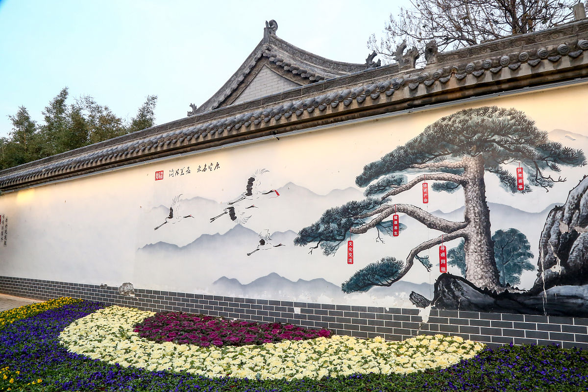 文化墙中山水画的意义