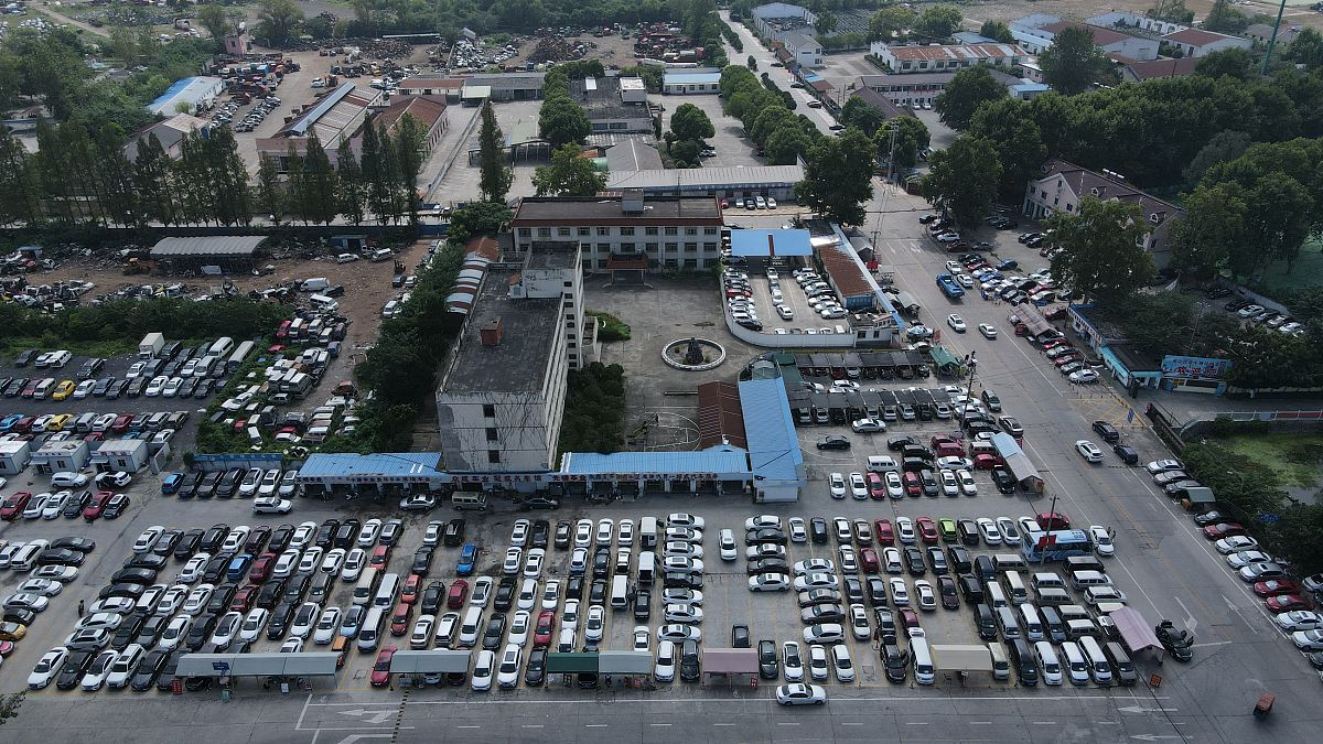 2020年8月30日,南京,江北新区石佛寺二手车市场.