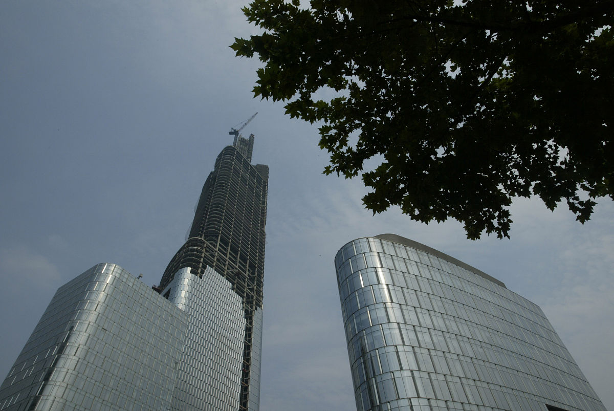 2008年9月3日,世界第七高楼南京绿地广场紫峰大厦.+++_+++上海绿地集