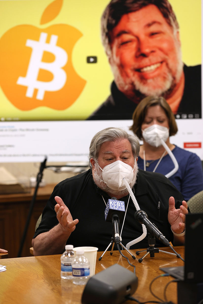 当地时间2020年7月23日,美国加州伯林盖姆,苹果公司联合创始人史蒂夫