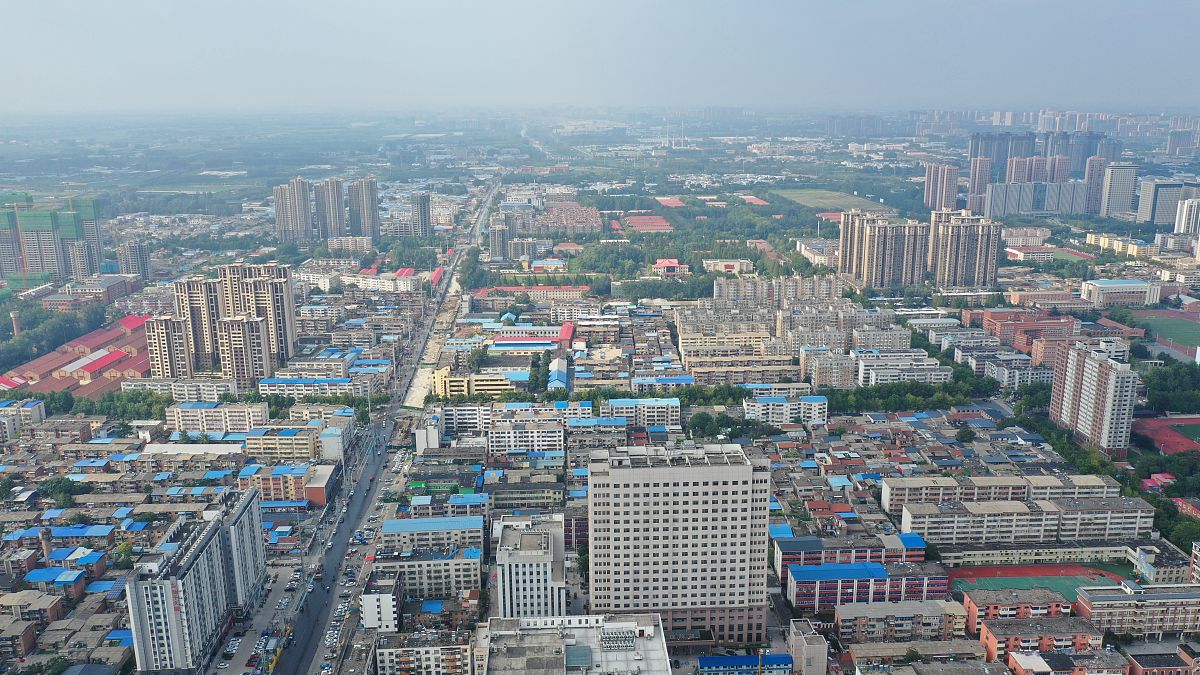 2021年9月2日,航拍河南许昌城市风光.
