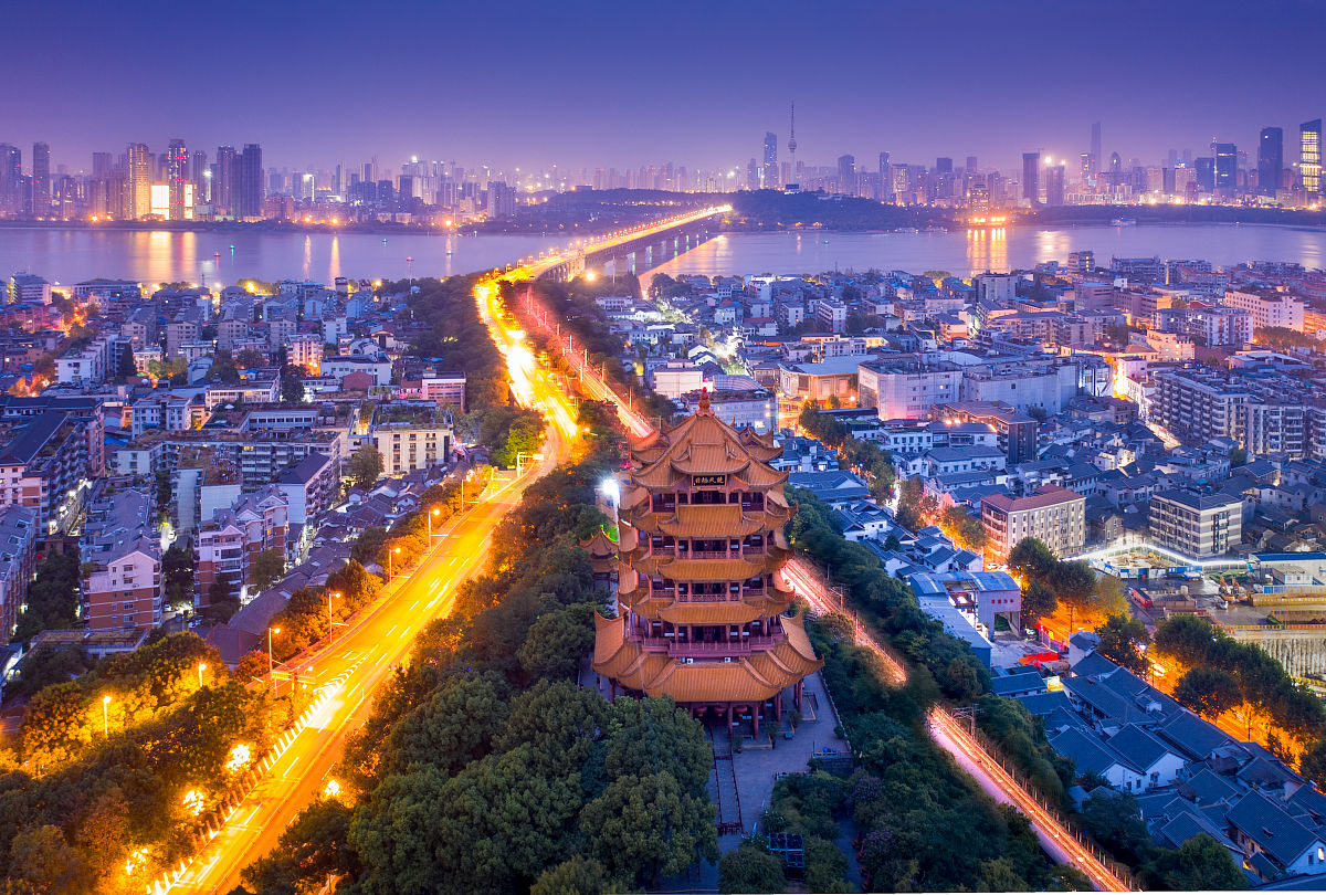 2020年9月6日,武汉,黄鹤楼夜色.